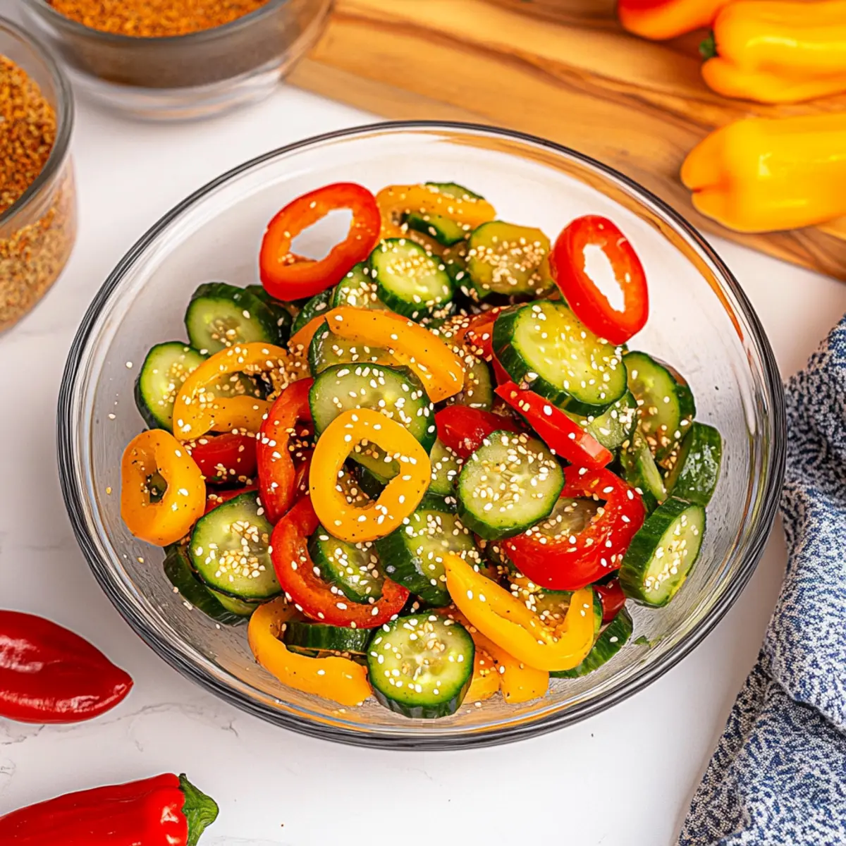 Cucumber and Sweet Pepper Salad for a Refreshing Crunch