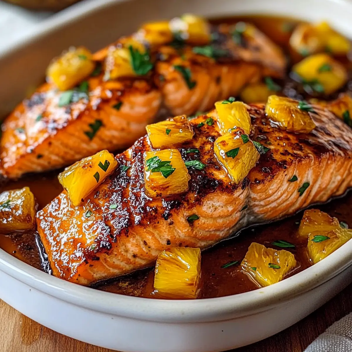 Pineapple Glazed Salmon: A Sweet & Savory Delight