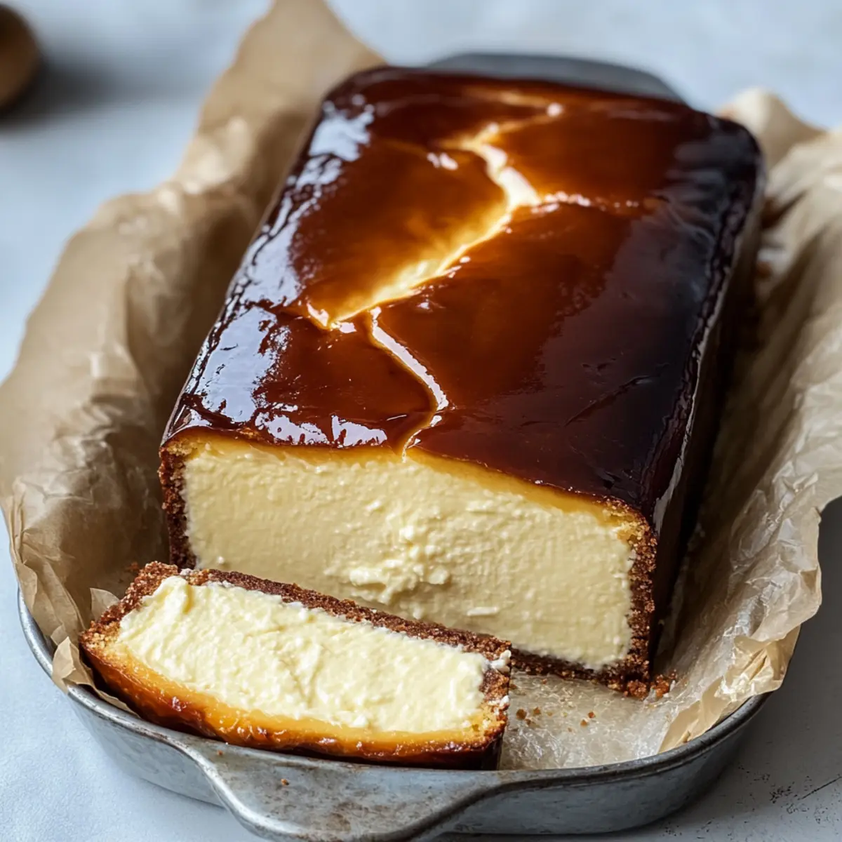 Irresistible Burnt Basque Cheesecake: Easy Loaf Pan Delight