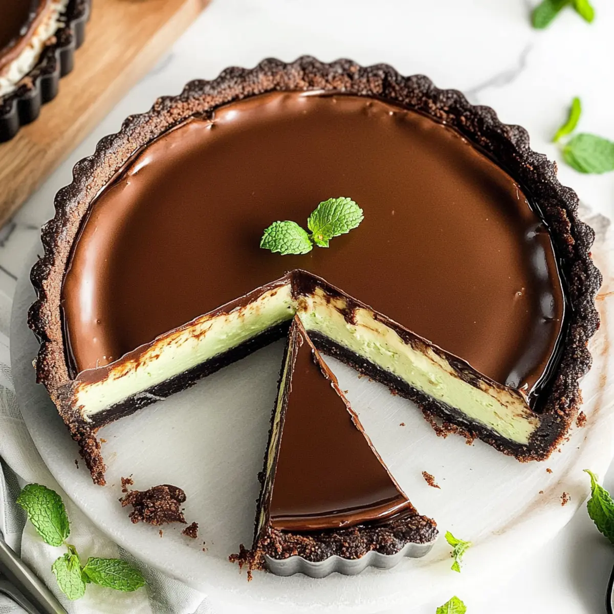 Indulge in a Vegan Mint Chocolate Tart That's Pure Bliss