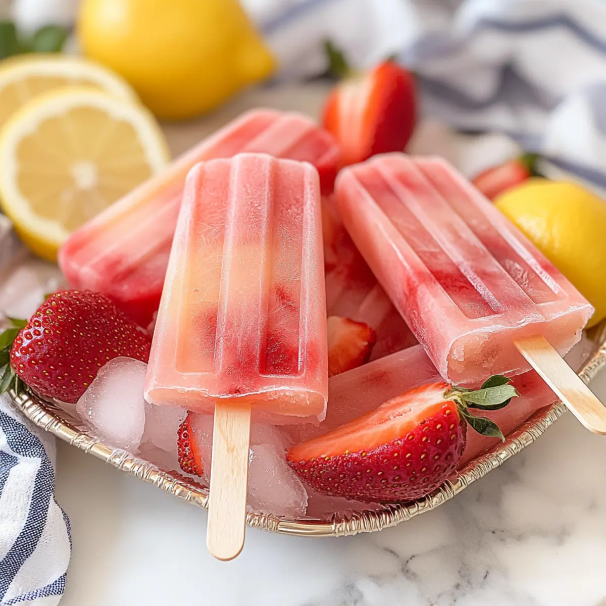 Refreshing Strawberry Lemonade Popsicles for Summer Bliss
