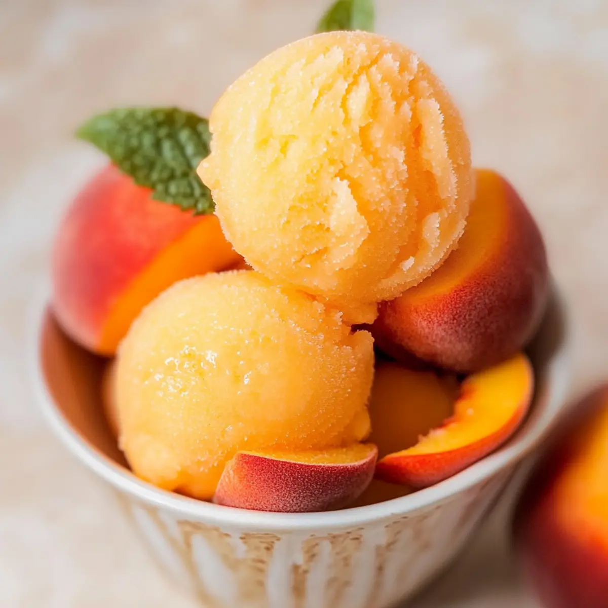 Refreshing Perfect Peach Sorbet: A Simple Vegan Delight