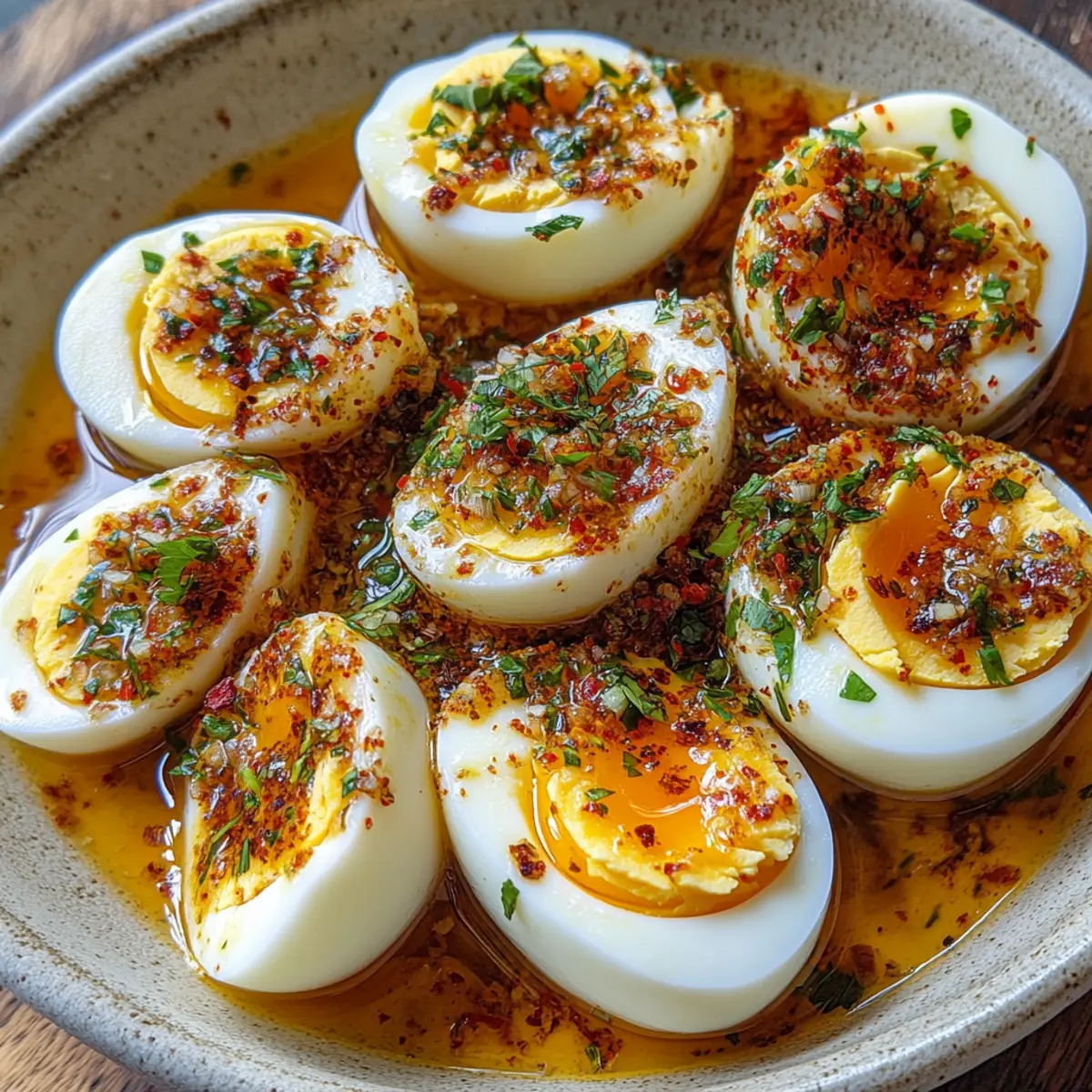 Cajun Boiled Eggs with Spicy Garlic Butter Sauce Bliss