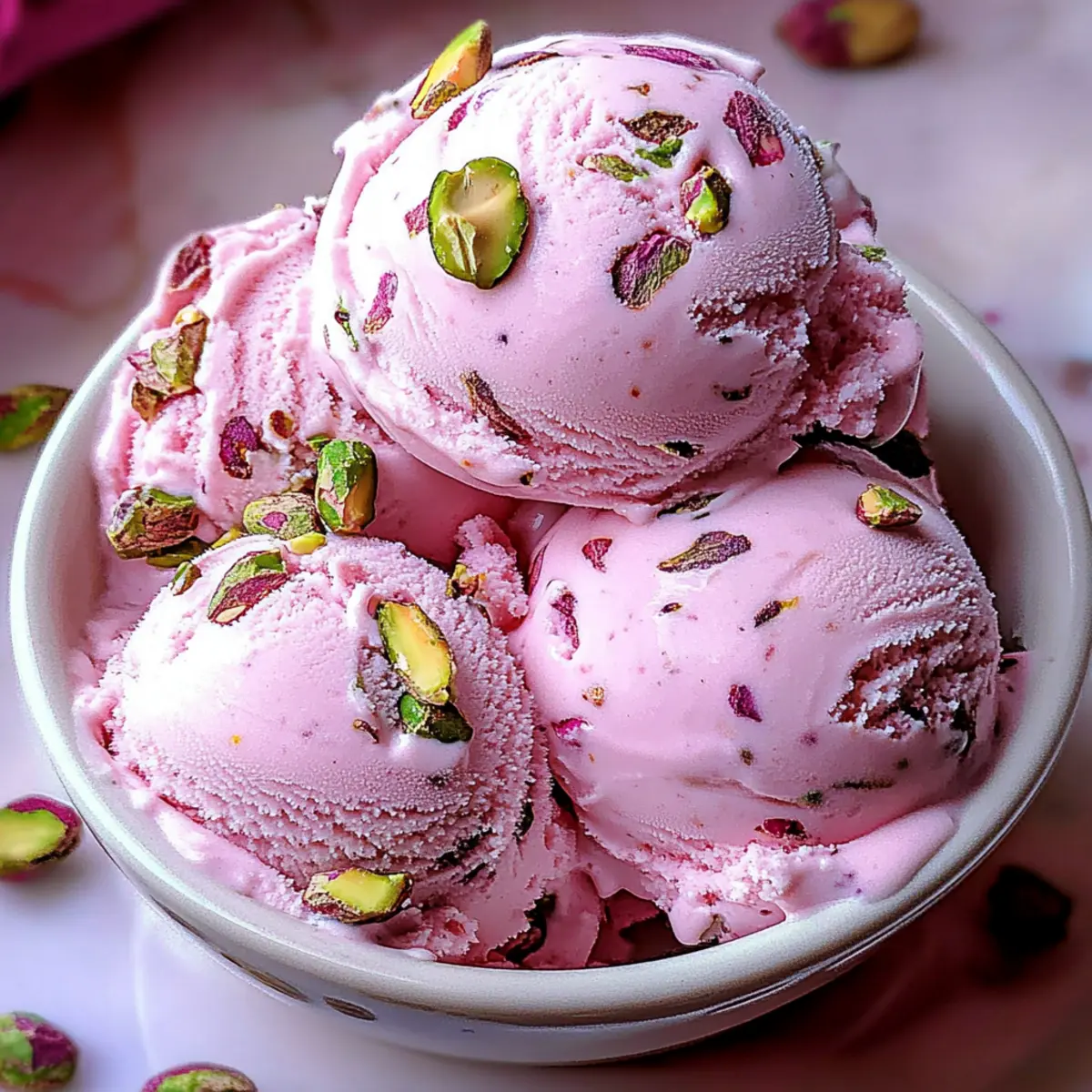 Irresistible Rose Pistachio Ice Cream to Elevate Your Desserts