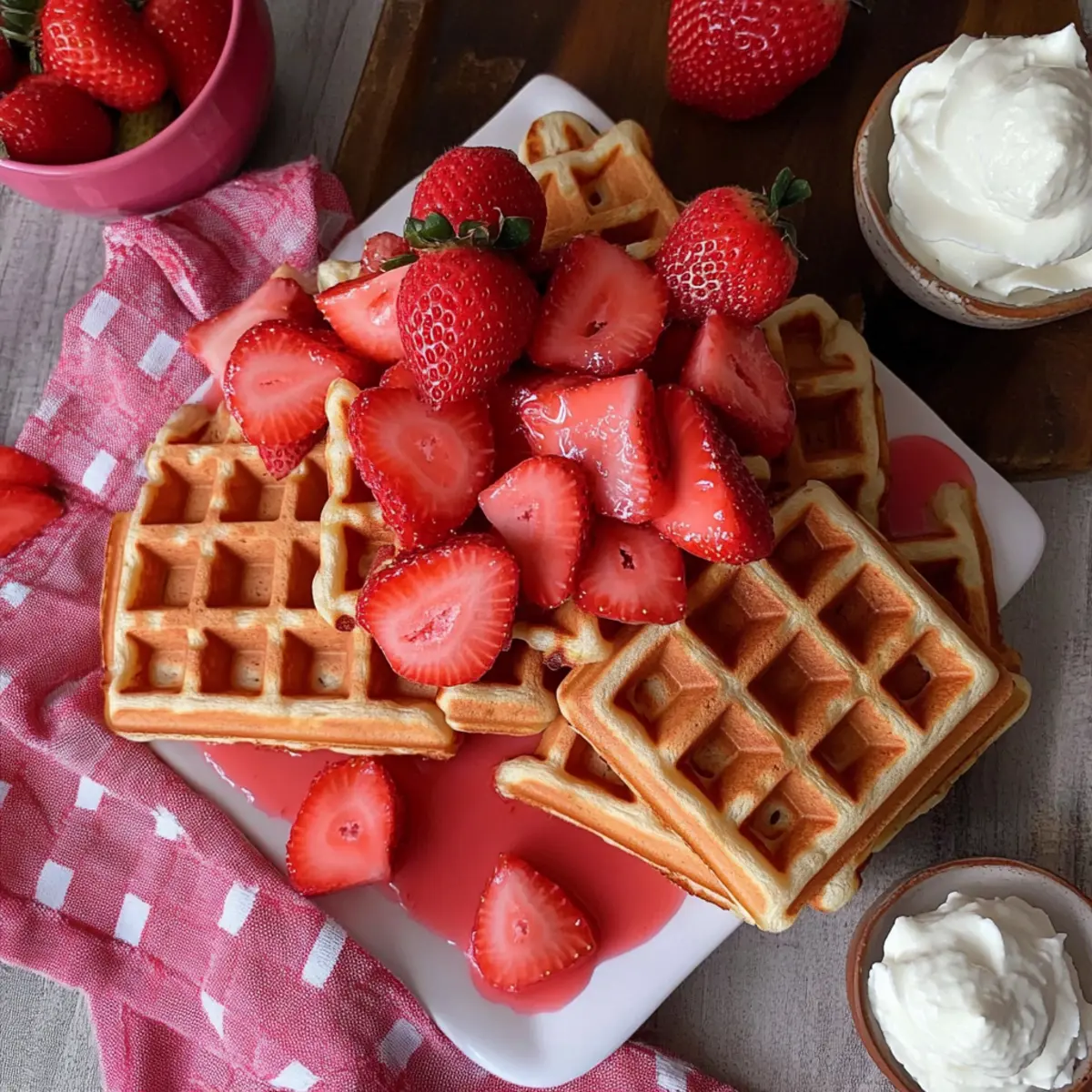 Delicious Strawberry Waffles Recipe for a Berry Sweet Morning