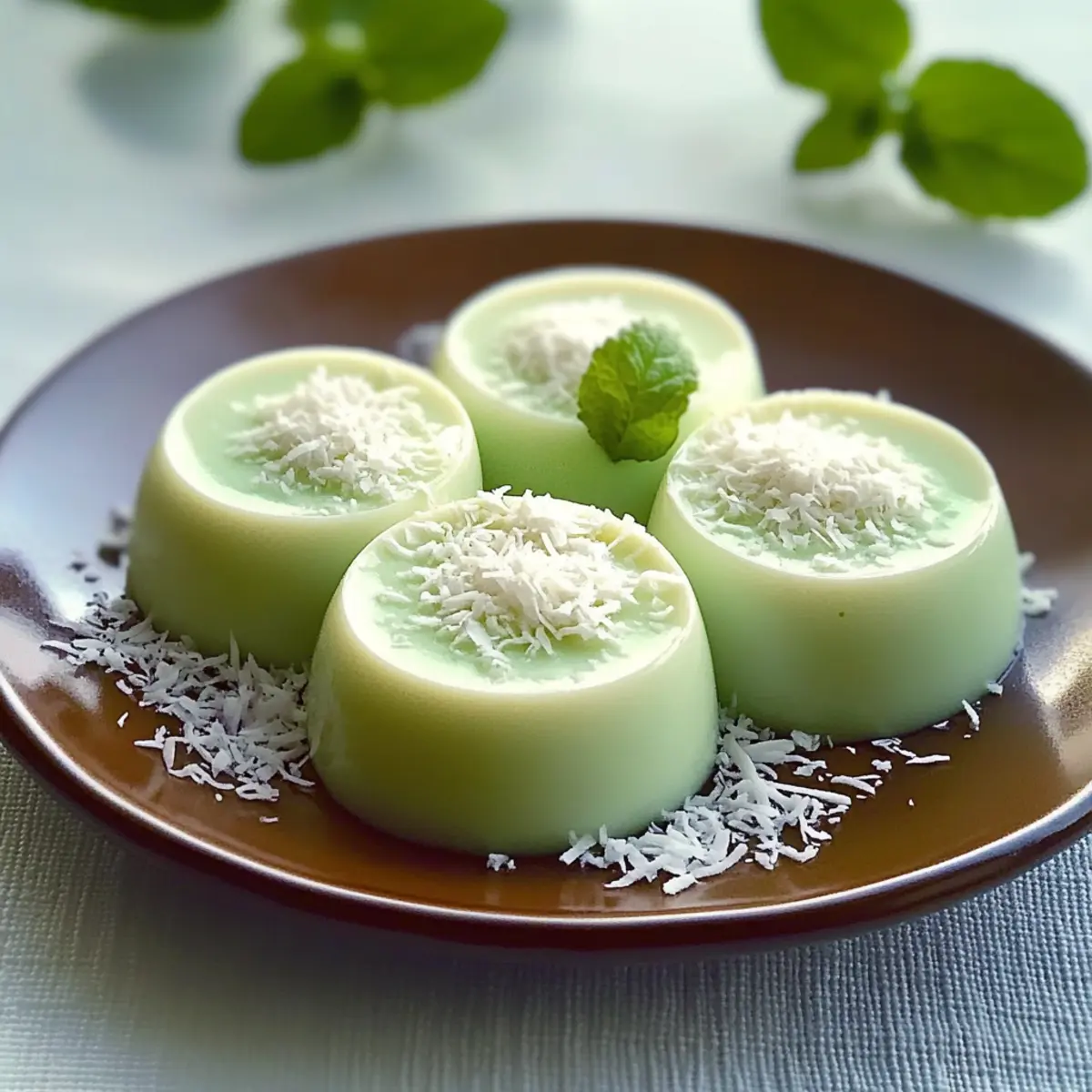 Irresistibly Creamy Pandan Coconut Panna Cotta Delight