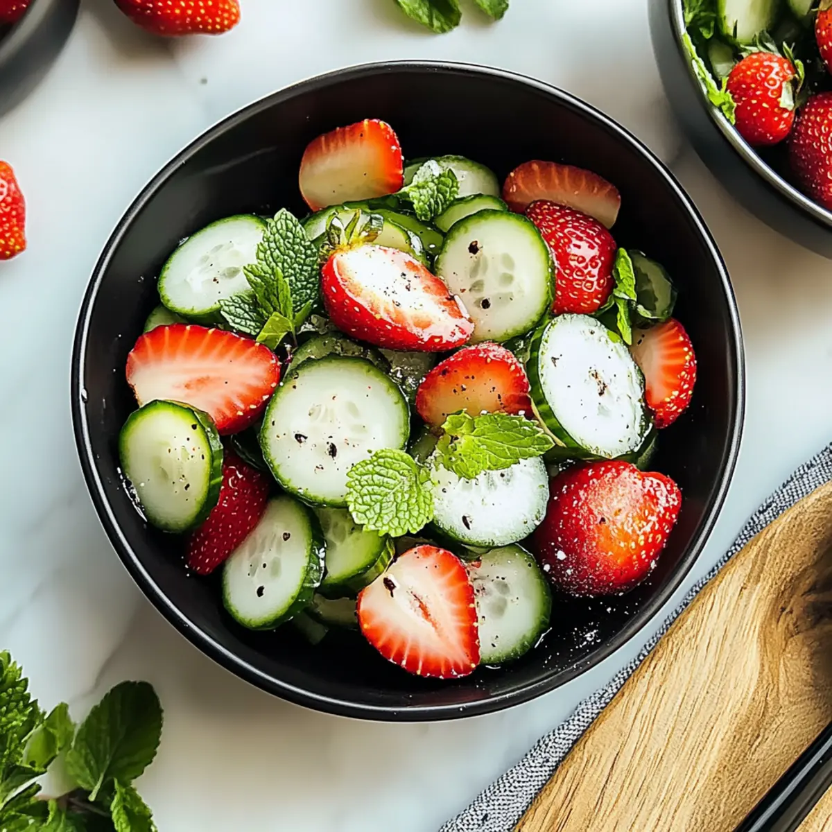 Crisp and Refreshing Cucumber Strawberry Salad Bliss