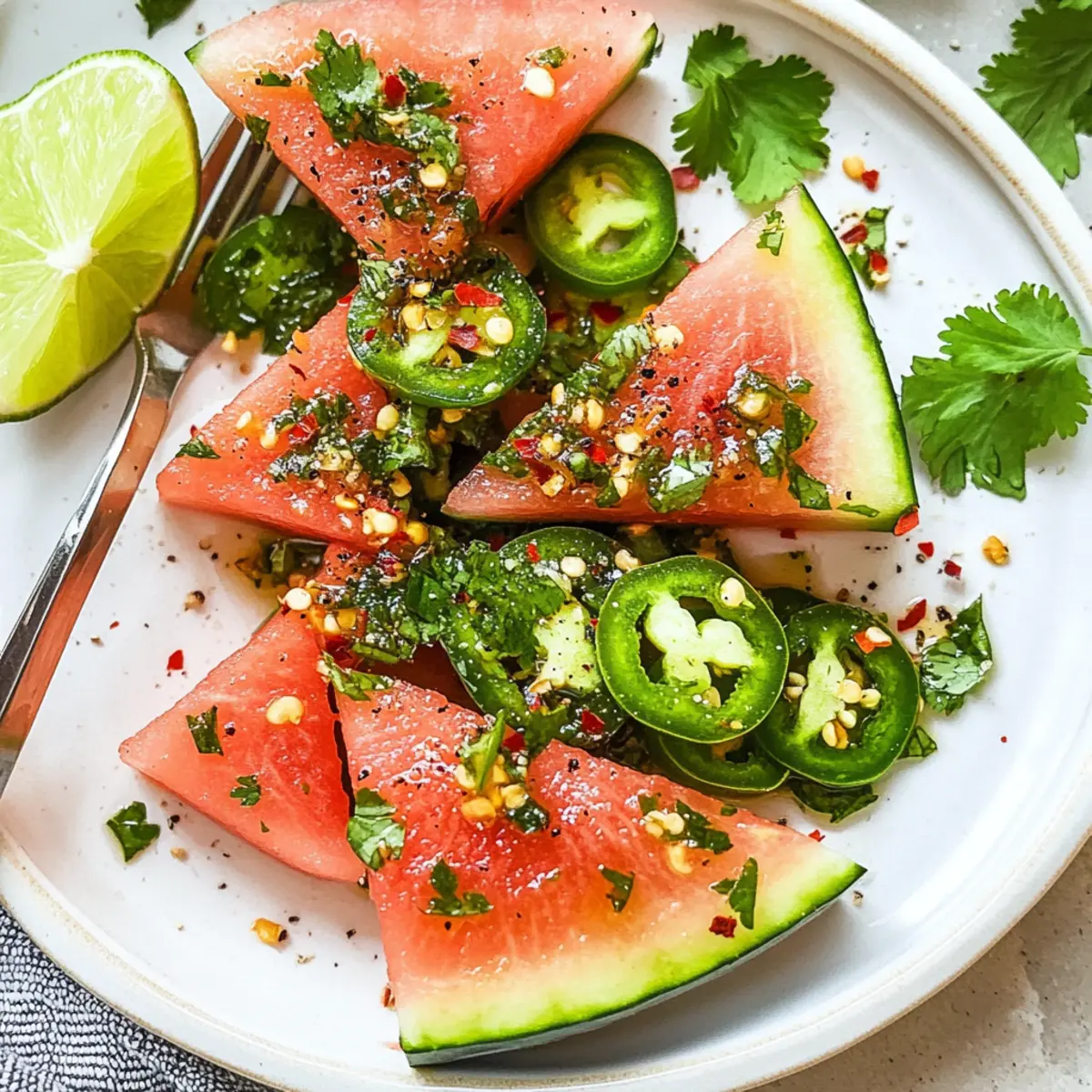 Spicy Watermelon Salad with Cilantro for a Zesty Summer Boost
