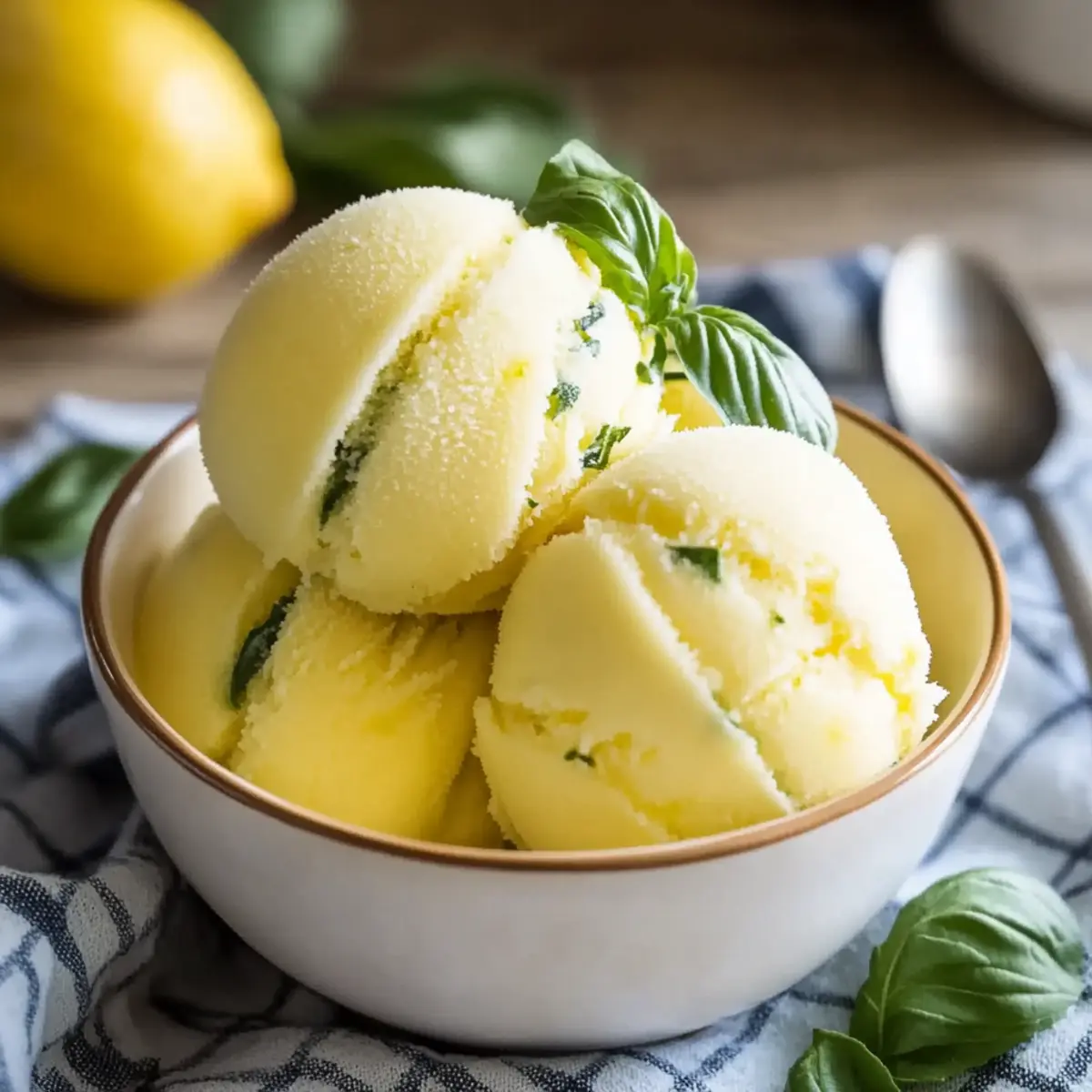 Lemon Basil Sorbet: A Refreshing Twist on Summer Bliss