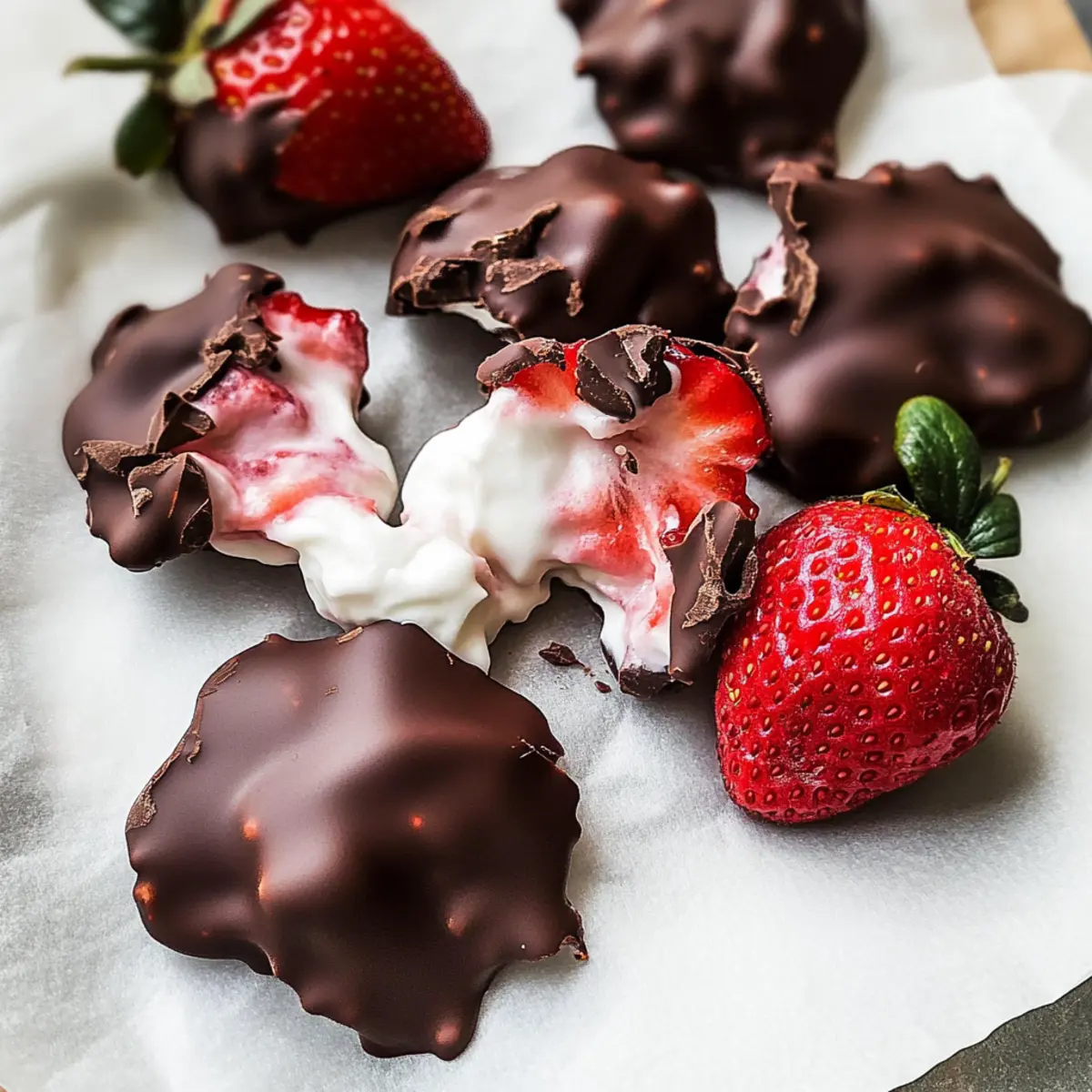 Chocolate-Covered Strawberry Yogurt Clusters for Guilt-Free Indulgence