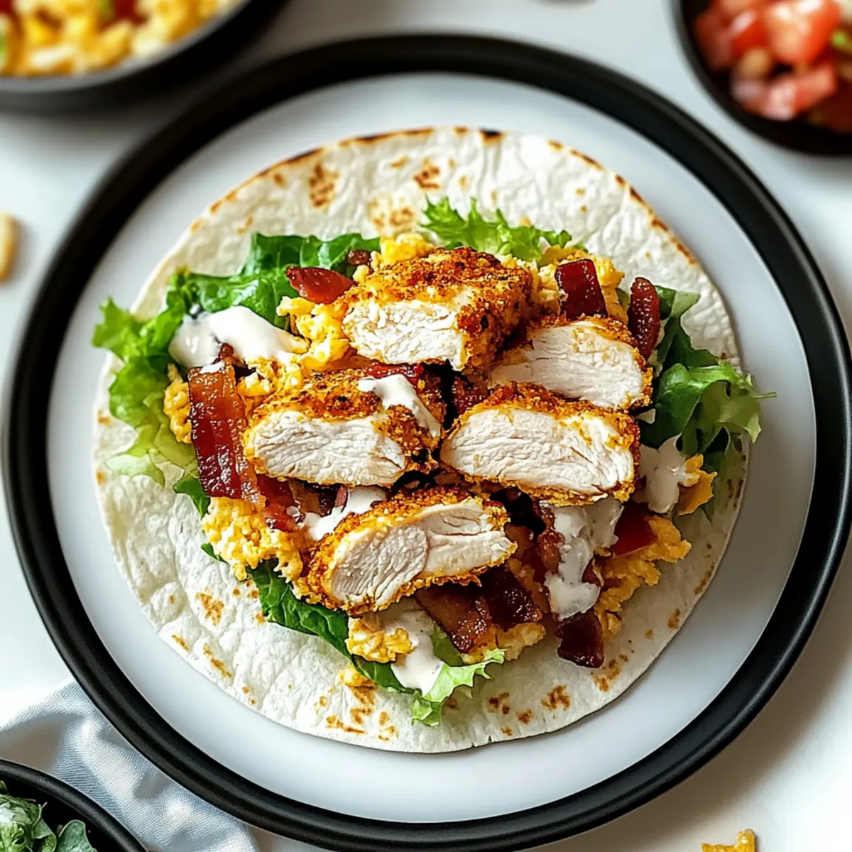Crispy Chicken Bacon Ranch Wrap for Flavorful Comfort Meals