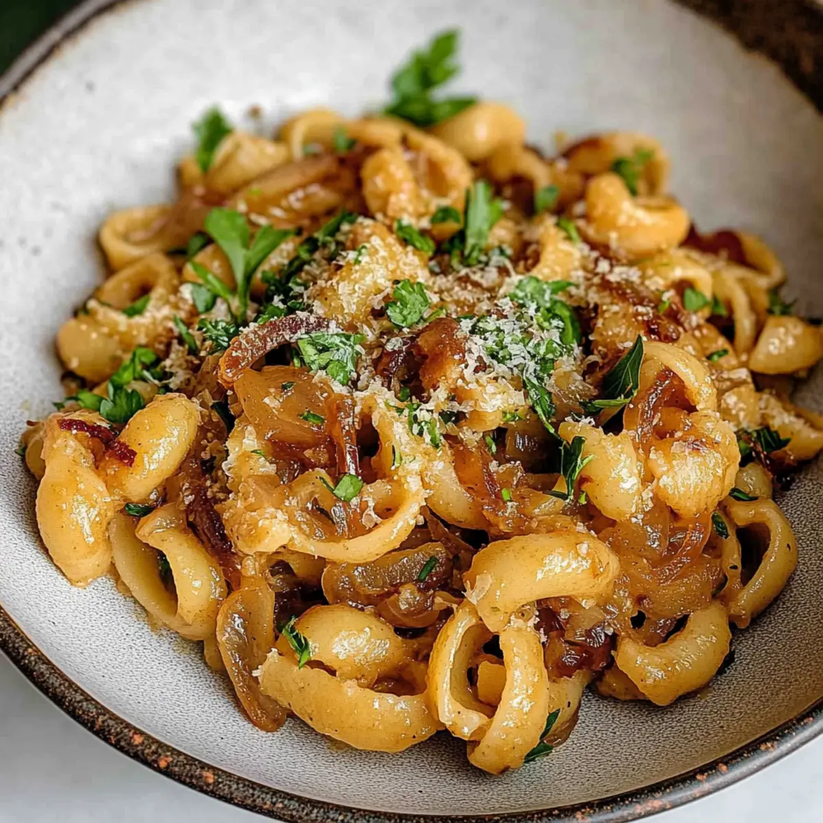 Creamy Vegan Caramelized Onion Pasta in 30 Minutes