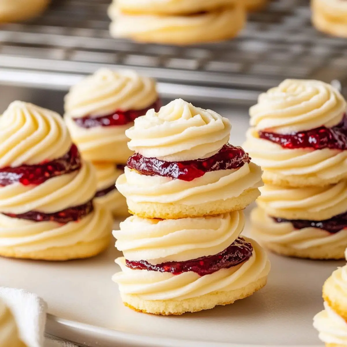 Delicious Viennese Whirls with Fruity Raspberry Filling
