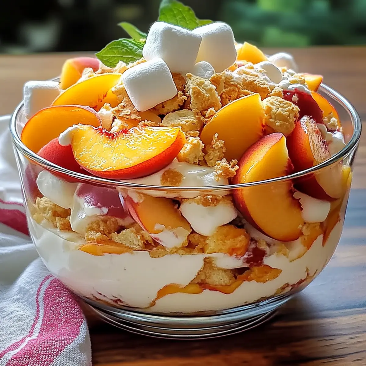 Peach Cobbler Cheesecake Fruit Salad for a Refreshing Treat