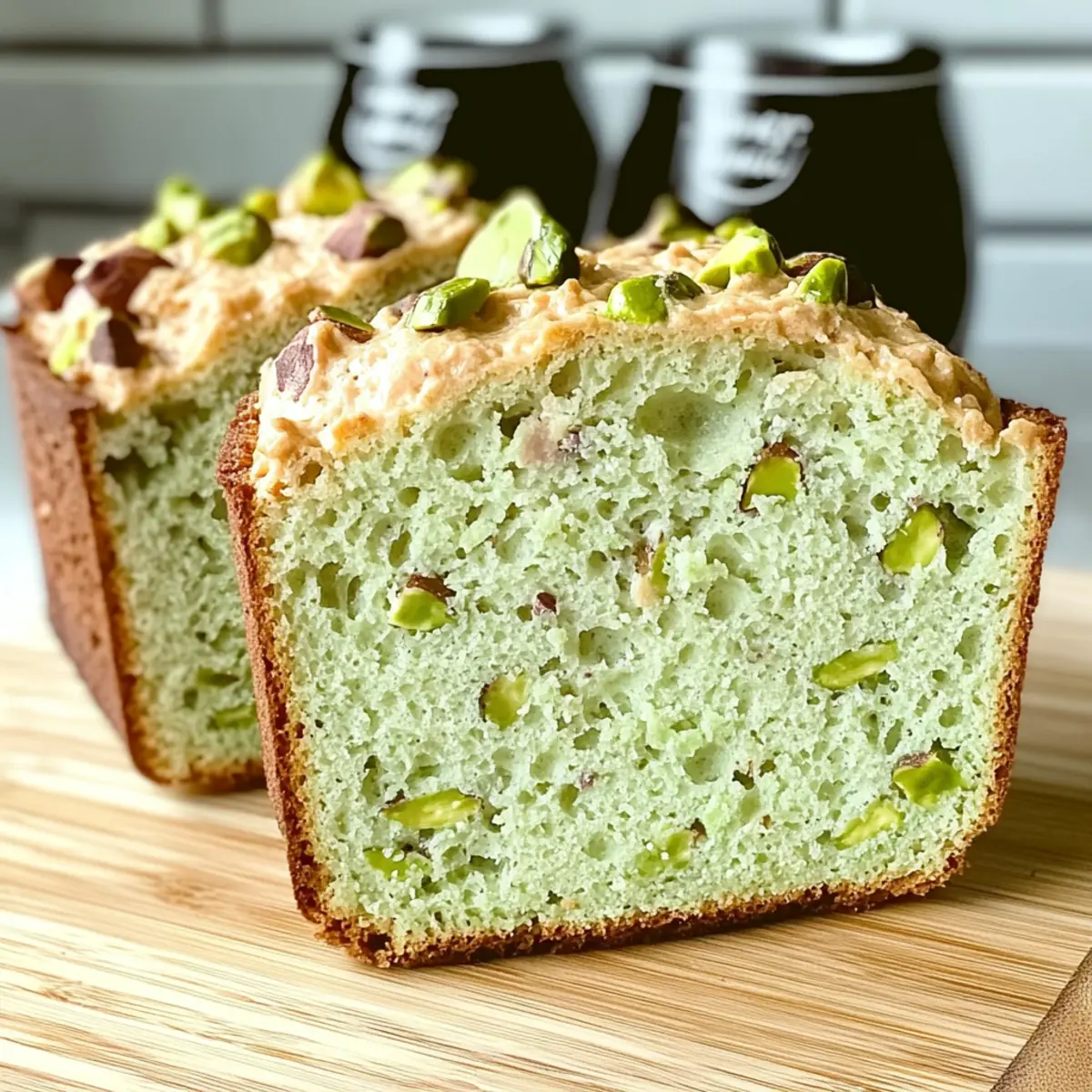Moist Pistachio Pudding Bread for a Guilt-Free Treat