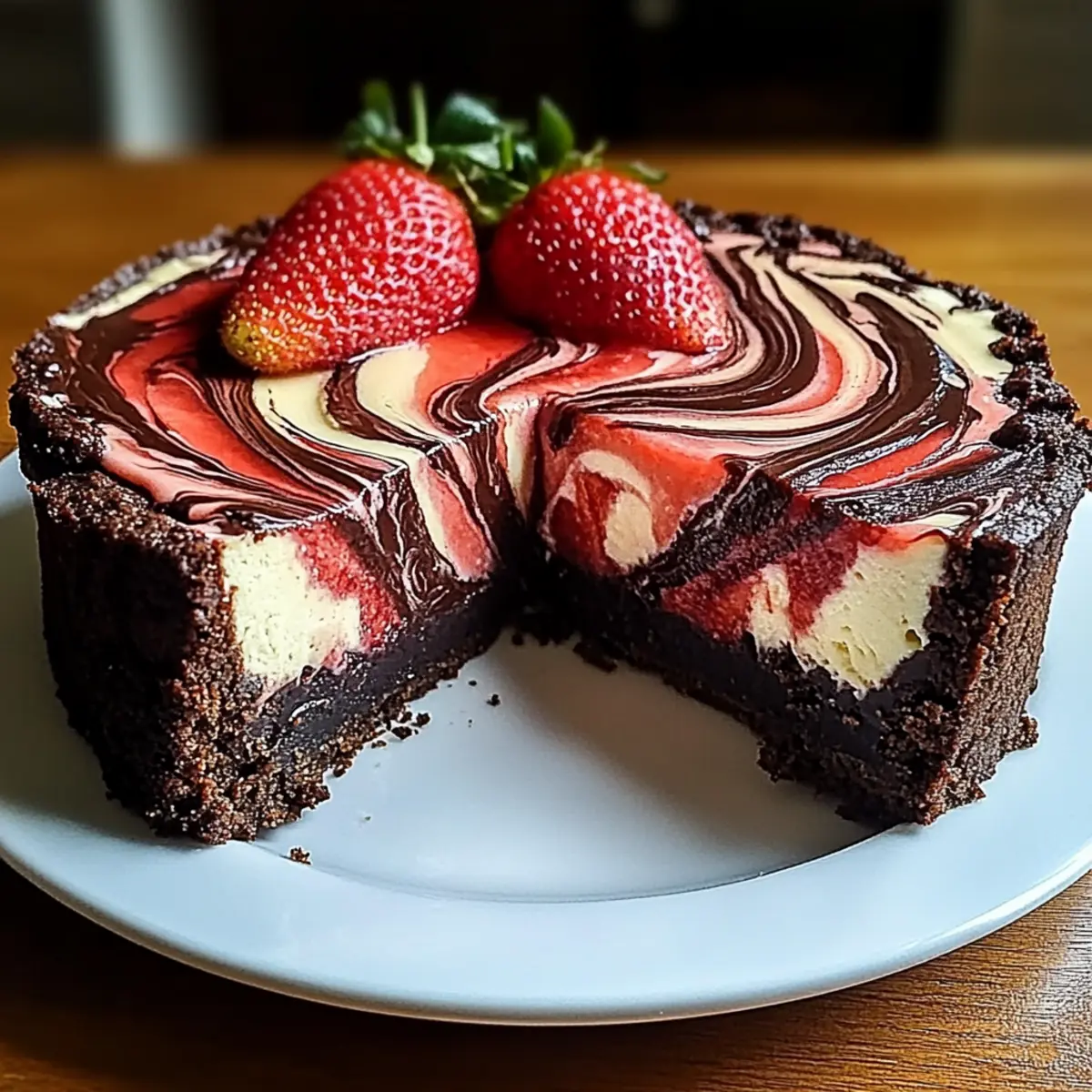 Decadent Chocolate Strawberry Swirl Cheesecake You’ll Love