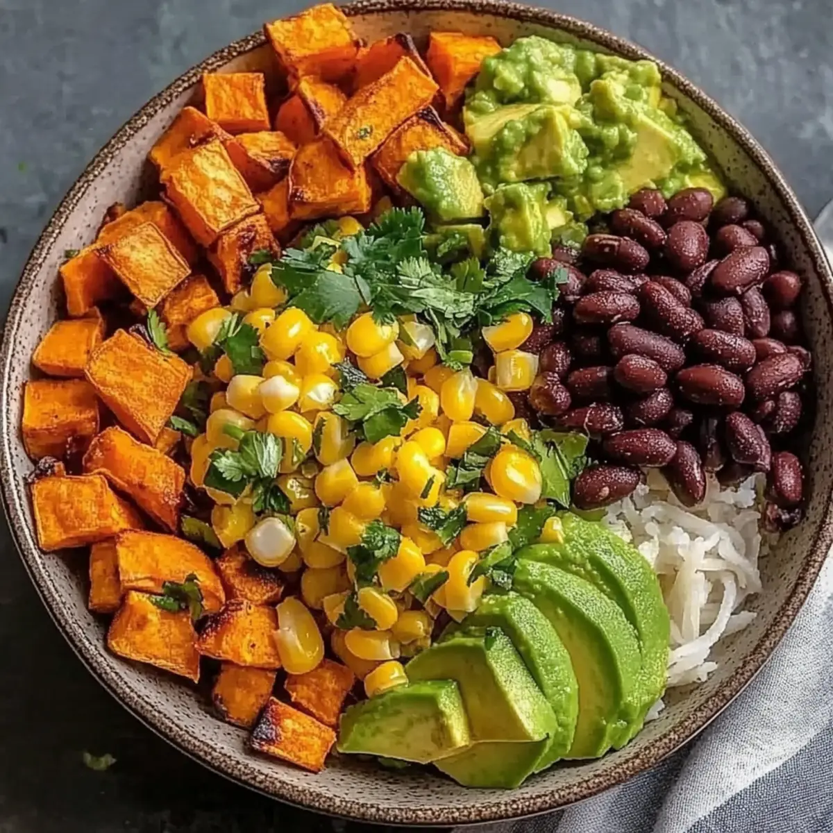 Delicious Vegan Sweet Potato Burrito Bowl for Healthy Comfort