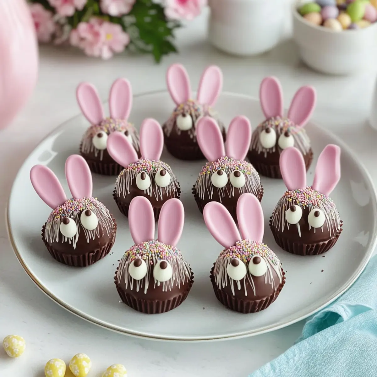 Delightful Bunny-Shaped Chocolate Truffles for Easter Fun