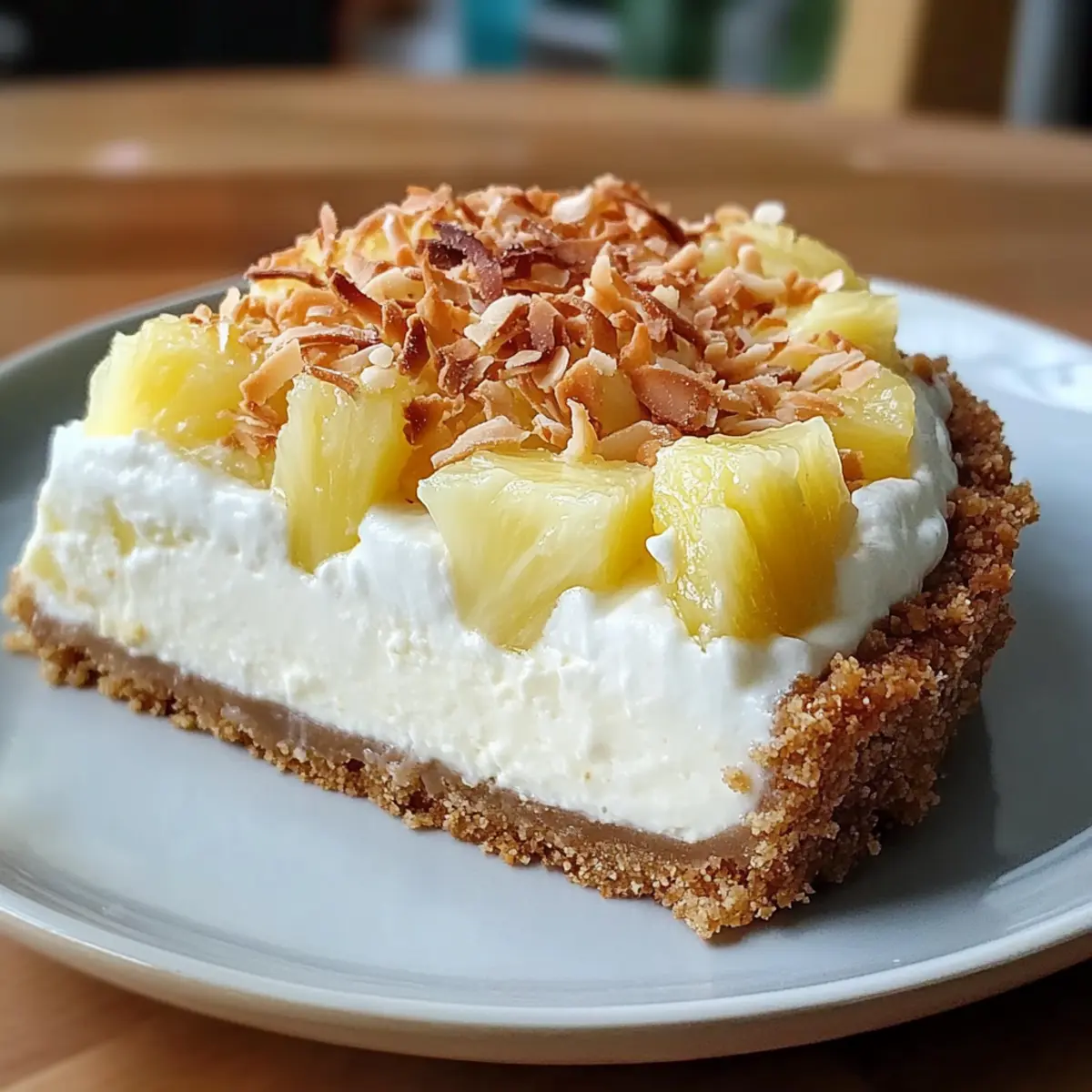 Tropical Coconut Pineapple Cheesecake for Summer Bliss