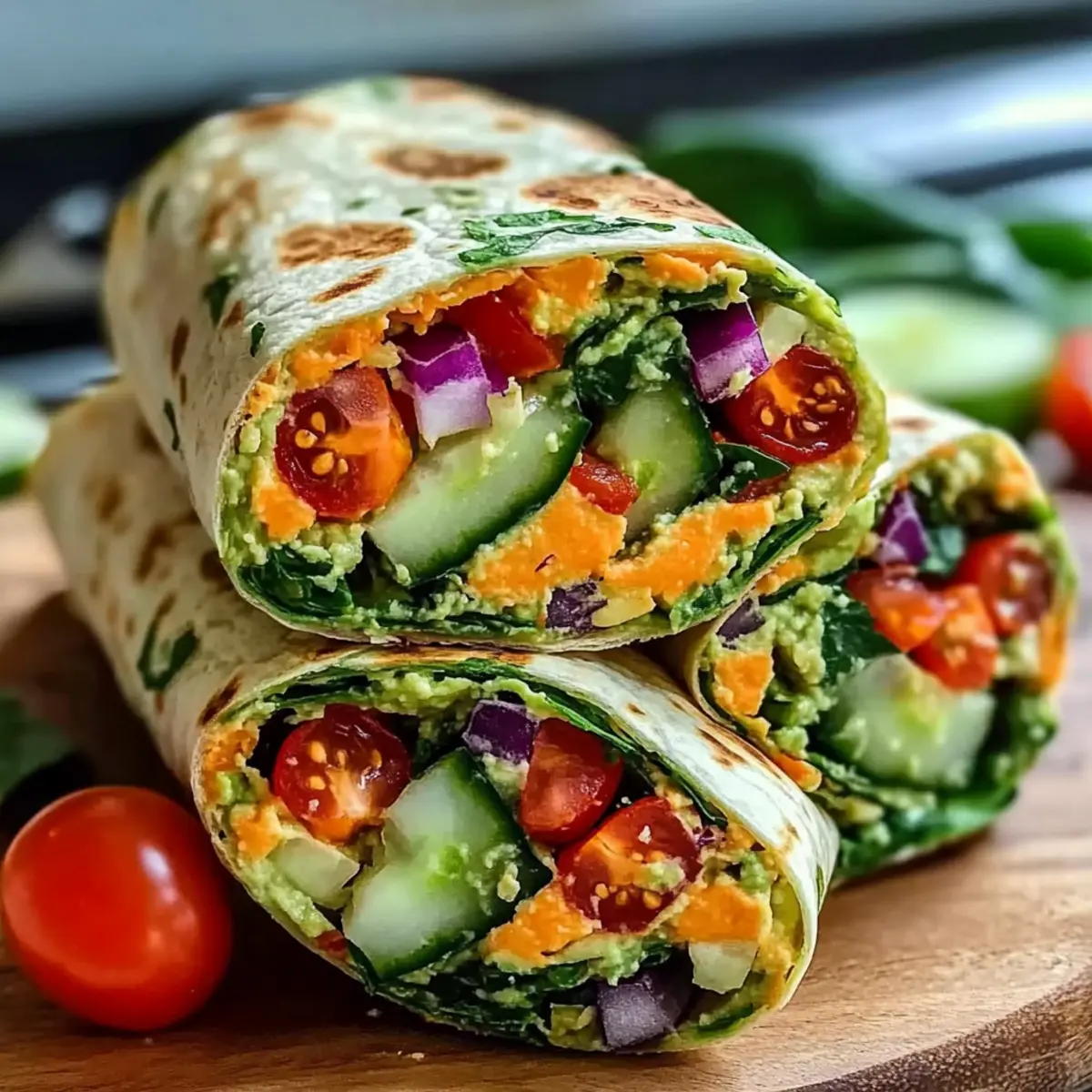 Easy Vegan Veggie Wraps Packed with Flavor and Freshness