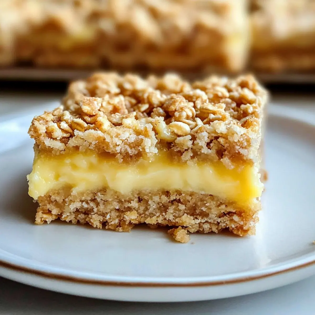 Lemon Oatmeal Crumble Bars: Creamy & Buttery Bliss
