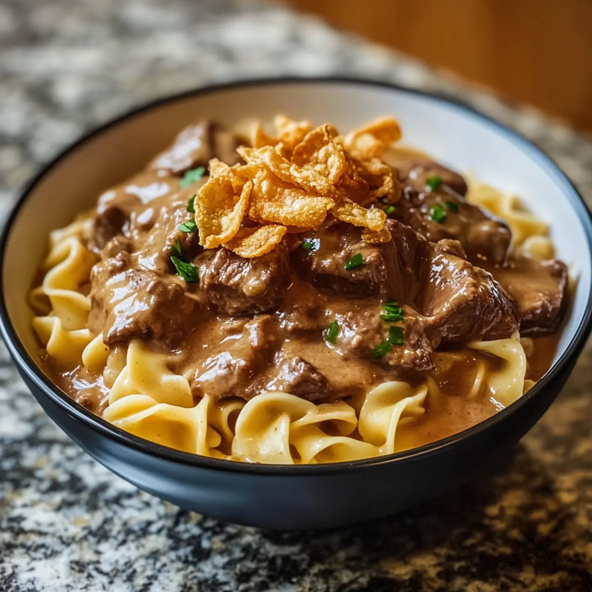 Comforting French Onion Beef and Noodles Done Right
