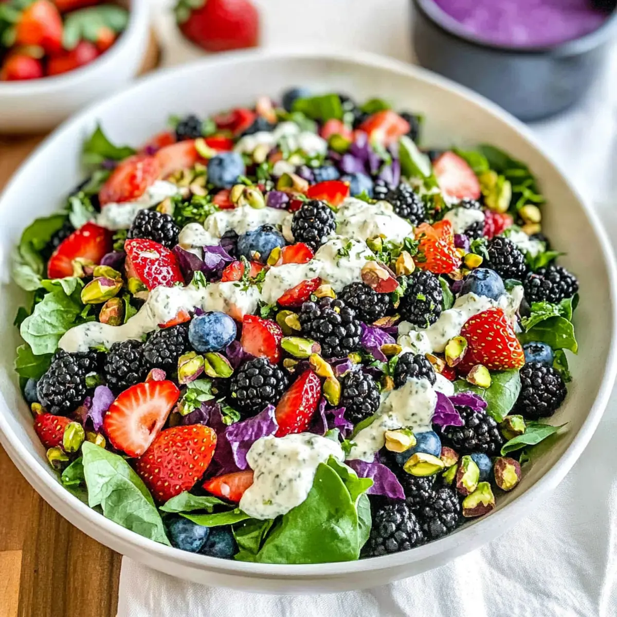 Refresh Your Day with Superfood Berry Salad with Creamy Lemon Herb