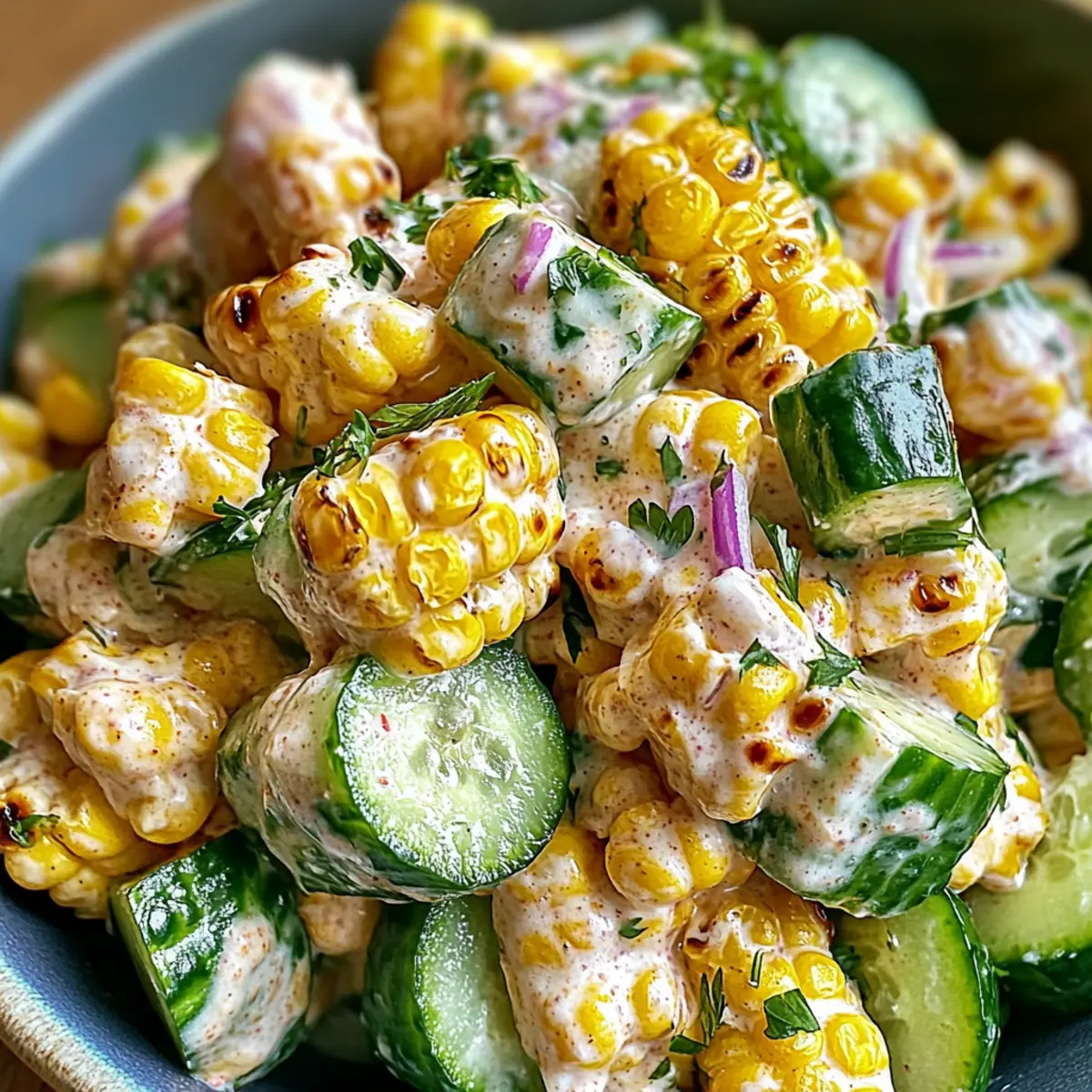 Street Corn Creamy Cucumber Salad: Your New Summer Favorite