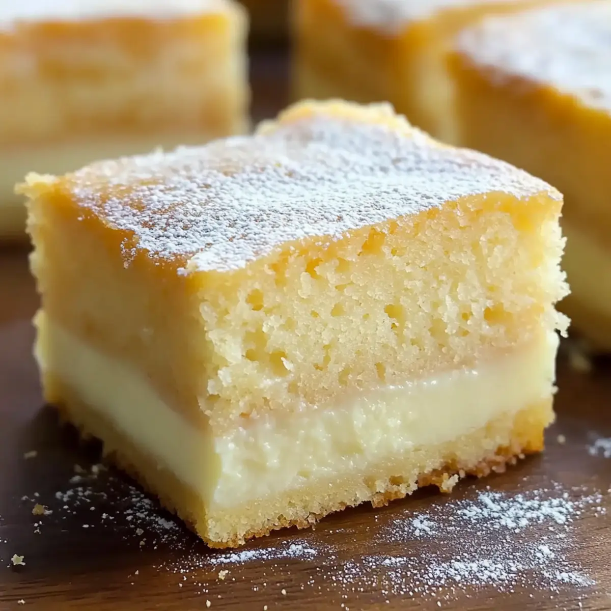 Decadent Vanilla Magic Custard Cake with Creamy Layers