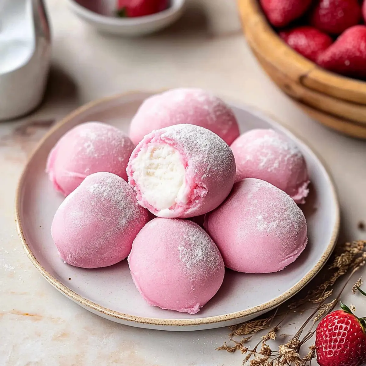 Vegan Strawberry Mochi Ice Cream for Sweet Summer Bliss