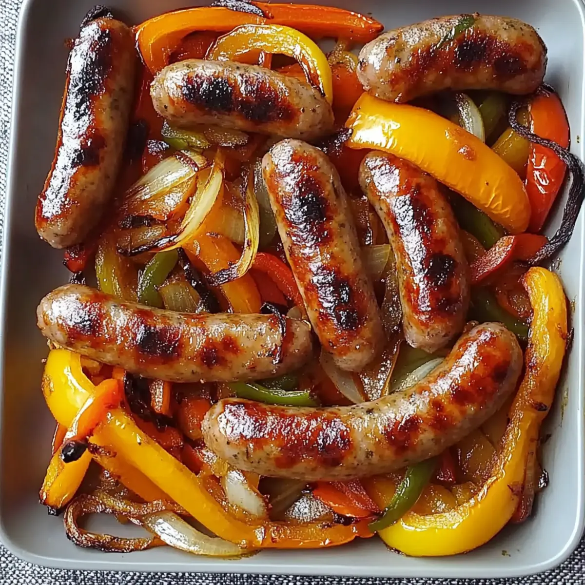 Ina Garten’s Easy Roasted Sausages, Peppers & Onions Bliss