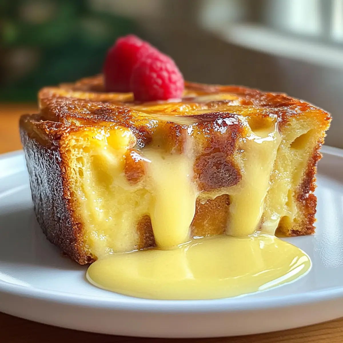 Decadent Custard Bread Pudding with Vanilla Sauce Bliss
