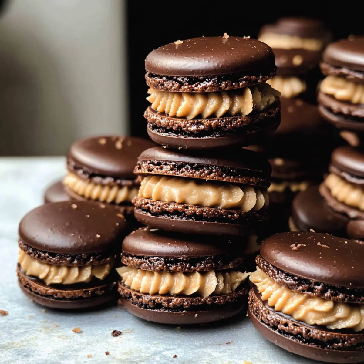Chocolate Peanut Butter Macarons That Taste Like Heaven