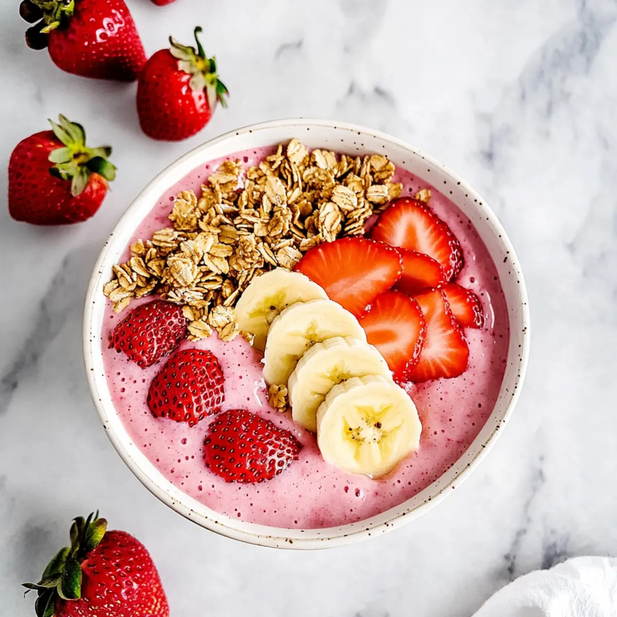 Creamy Strawberry Smoothie Bowl: Your Quick Vegan Delight
