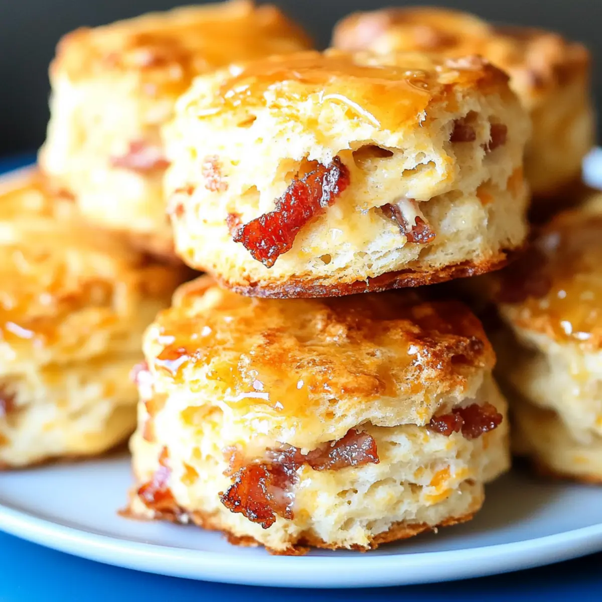 Maple Bacon Cheddar Biscuits That Melt In Your Mouth
