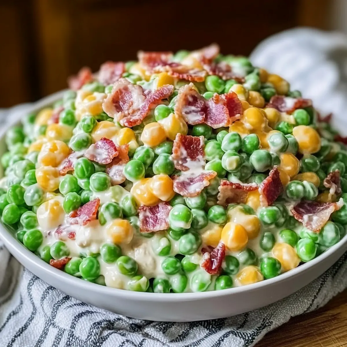 Old Fashioned Pea Salad That'll Brighten Your Summer Table