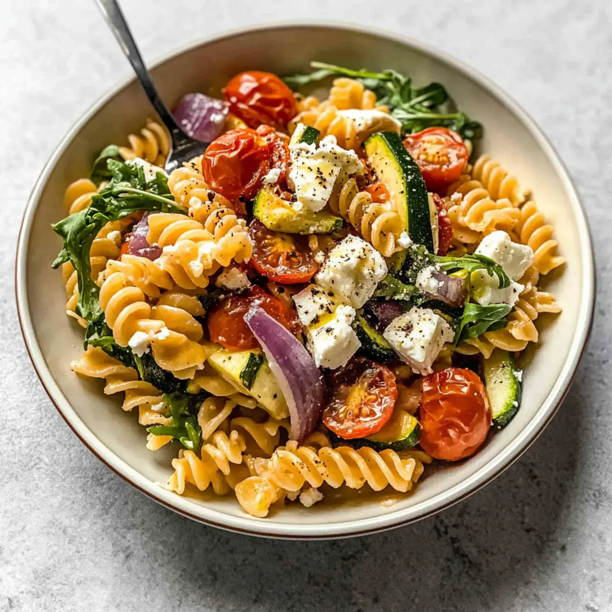 Savory Roasted Veggie Pasta with Feta for Easy Weeknight Dinners