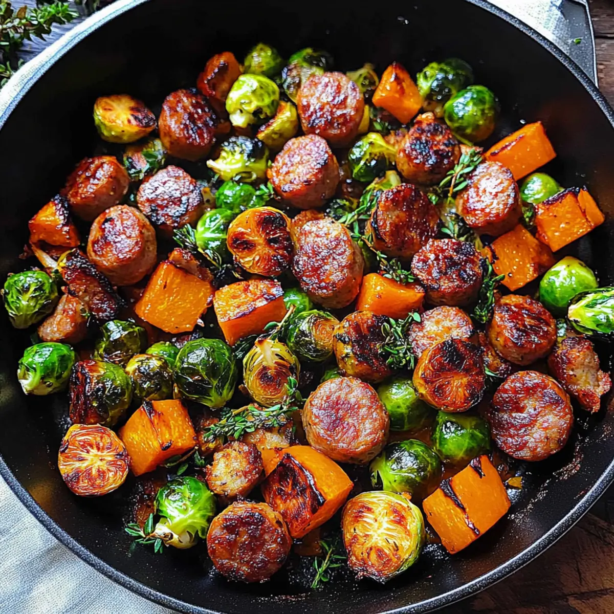 Satisfying Sausage Dinner with Roasted Veggie Delight
