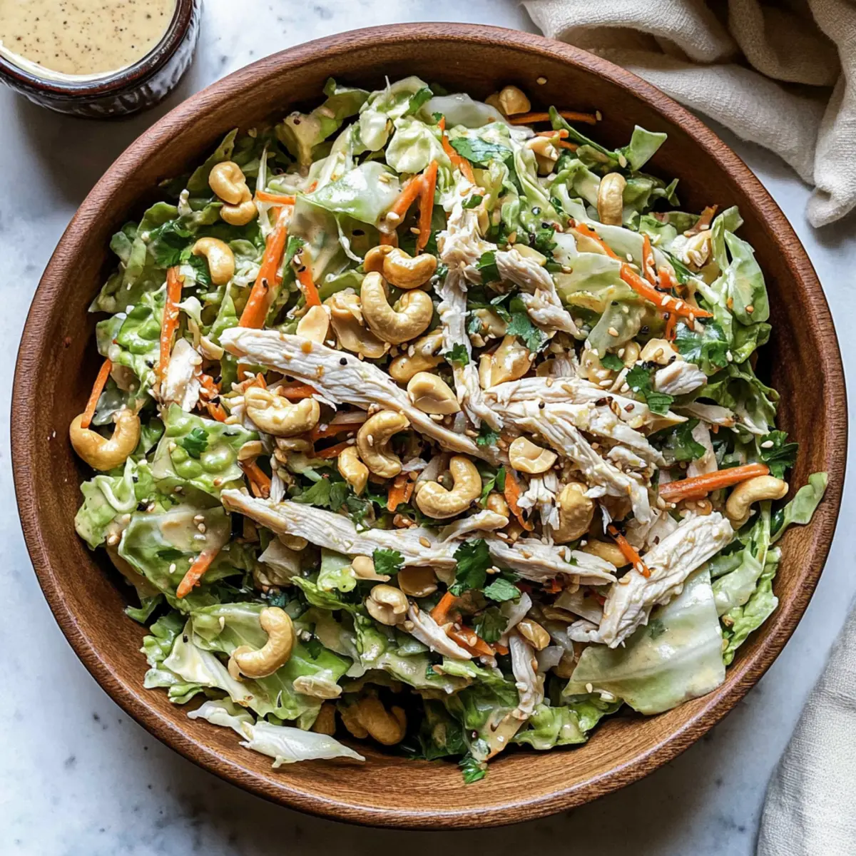 Savory Chicken Cashew Crunch Salad for Quick Meal Preps