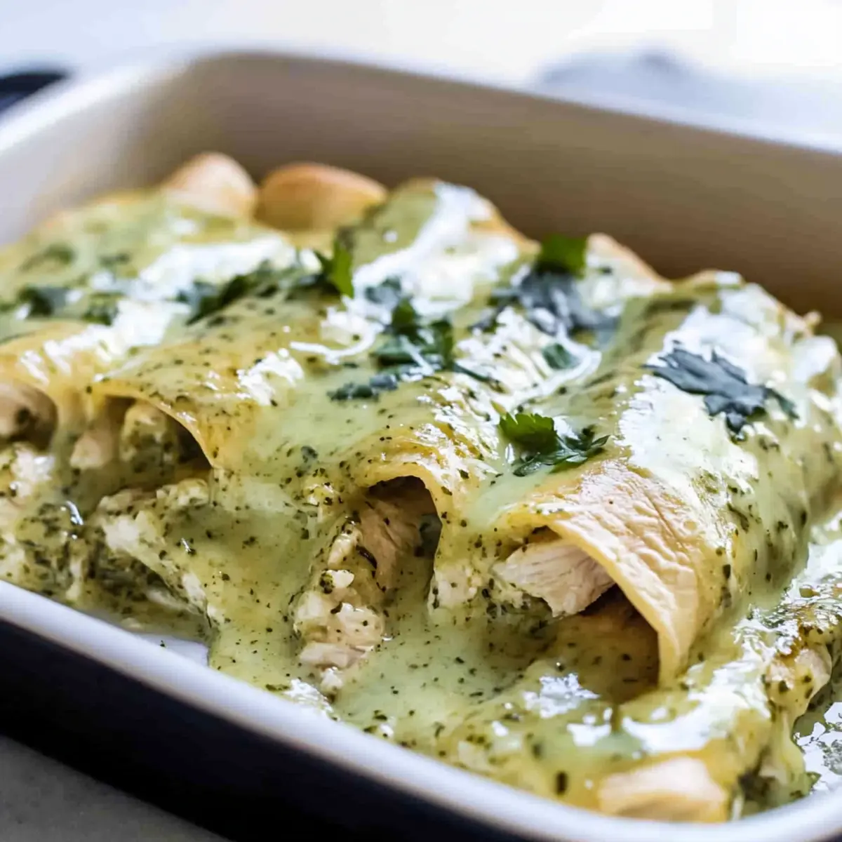 Creamy Poblano Chicken Enchiladas You’ll Crave Every Night