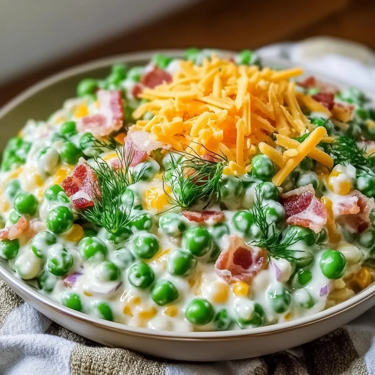 Old Fashioned Pea Salad: A Creamy Classic for Summer Joy