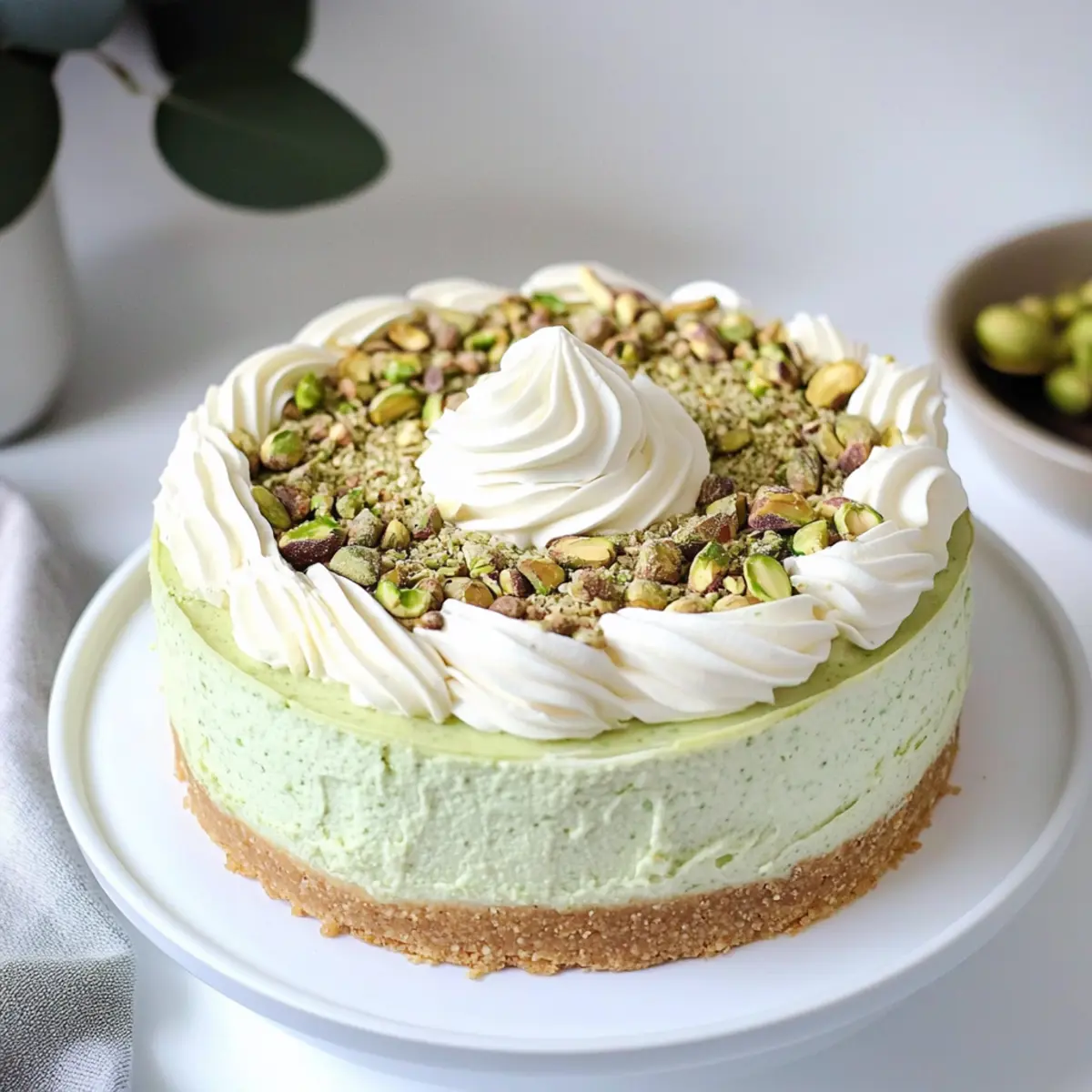 Decadent No Bake Pistachio Cheesecake for Effortless Indulgence