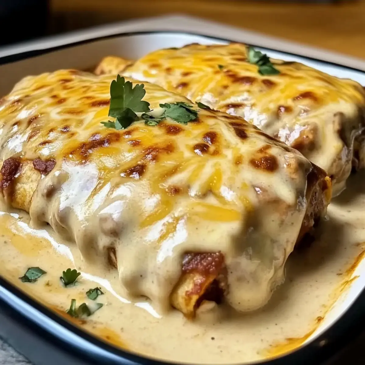Cheesy Chicken Enchiladas with Creamy Sauce: Family-Favorite Comfort