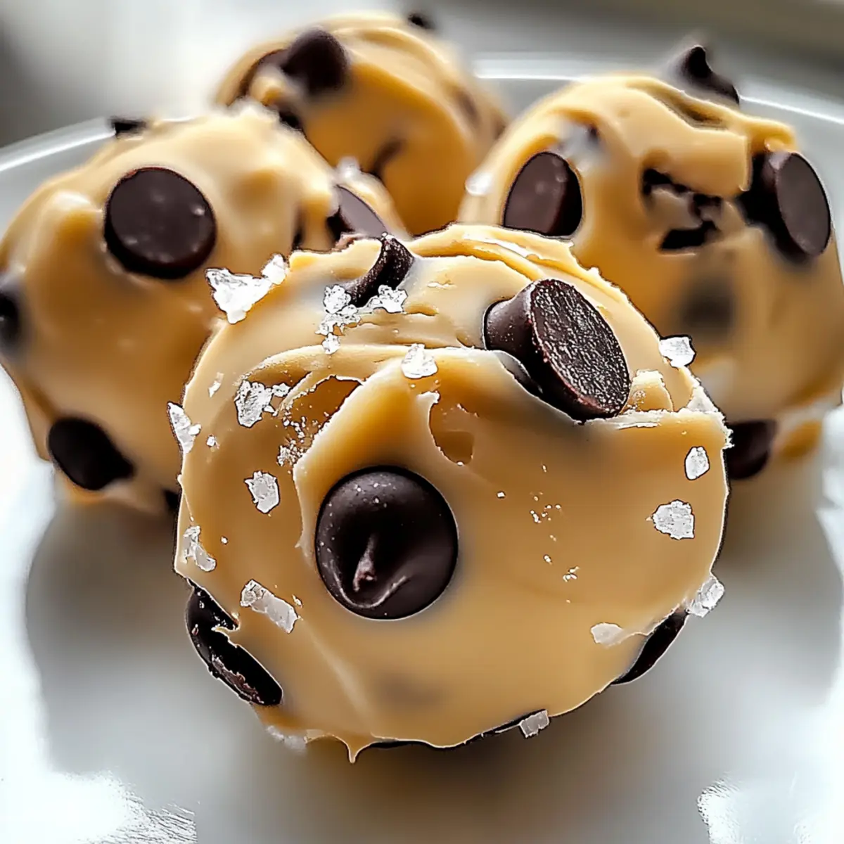 Frozen Greek Yogurt Peanut Butter Bites with Chocolate Chips Bliss