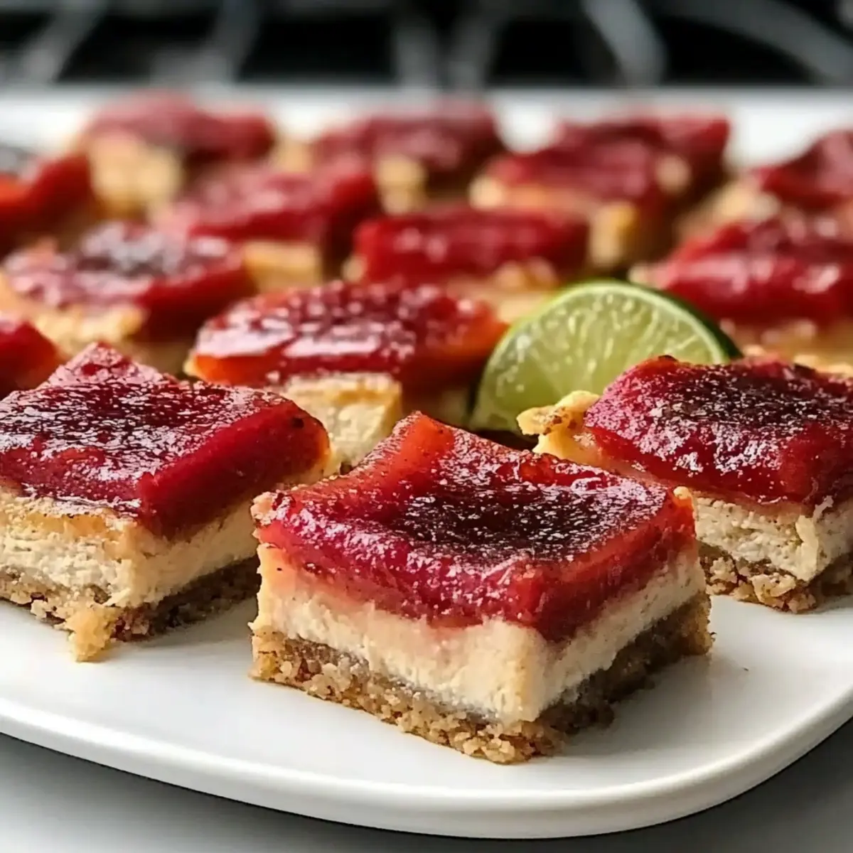 Creamy No Bake Rhubarb Cheesecake Squares You'll Love