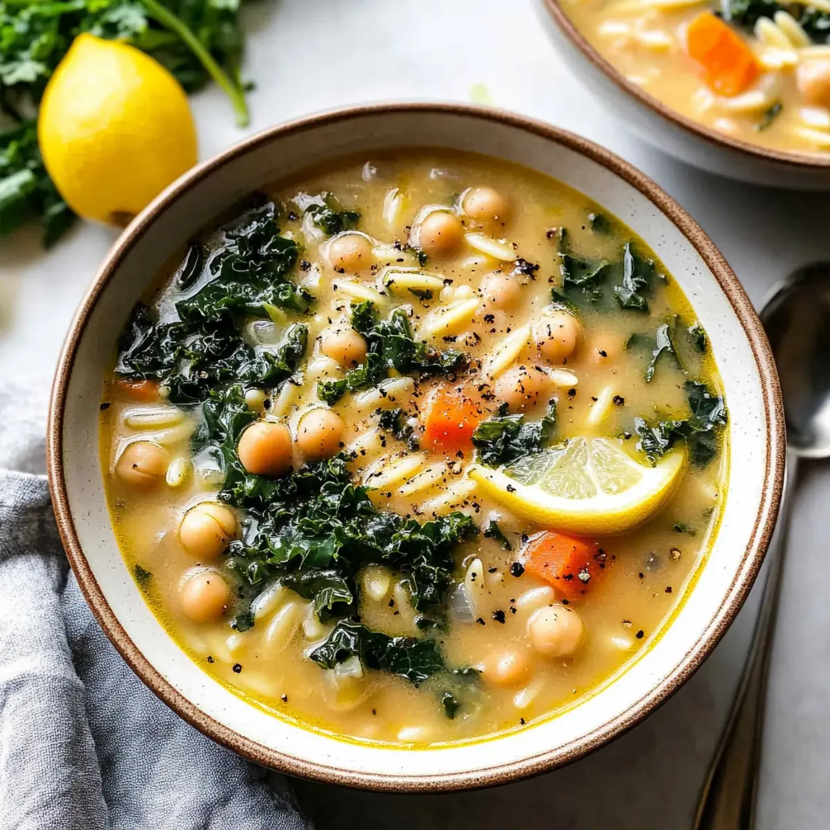 Lemony Greek Chickpea Soup: Quick Bliss in Every Bite