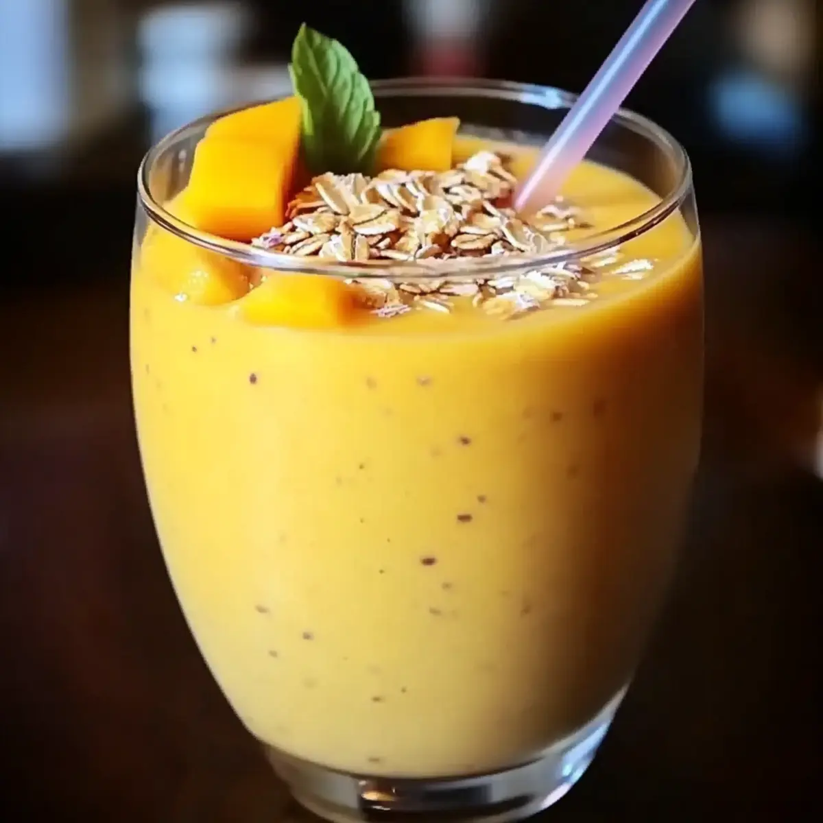 Creamy Mango Hafer Smoothie for a Refreshing Boost