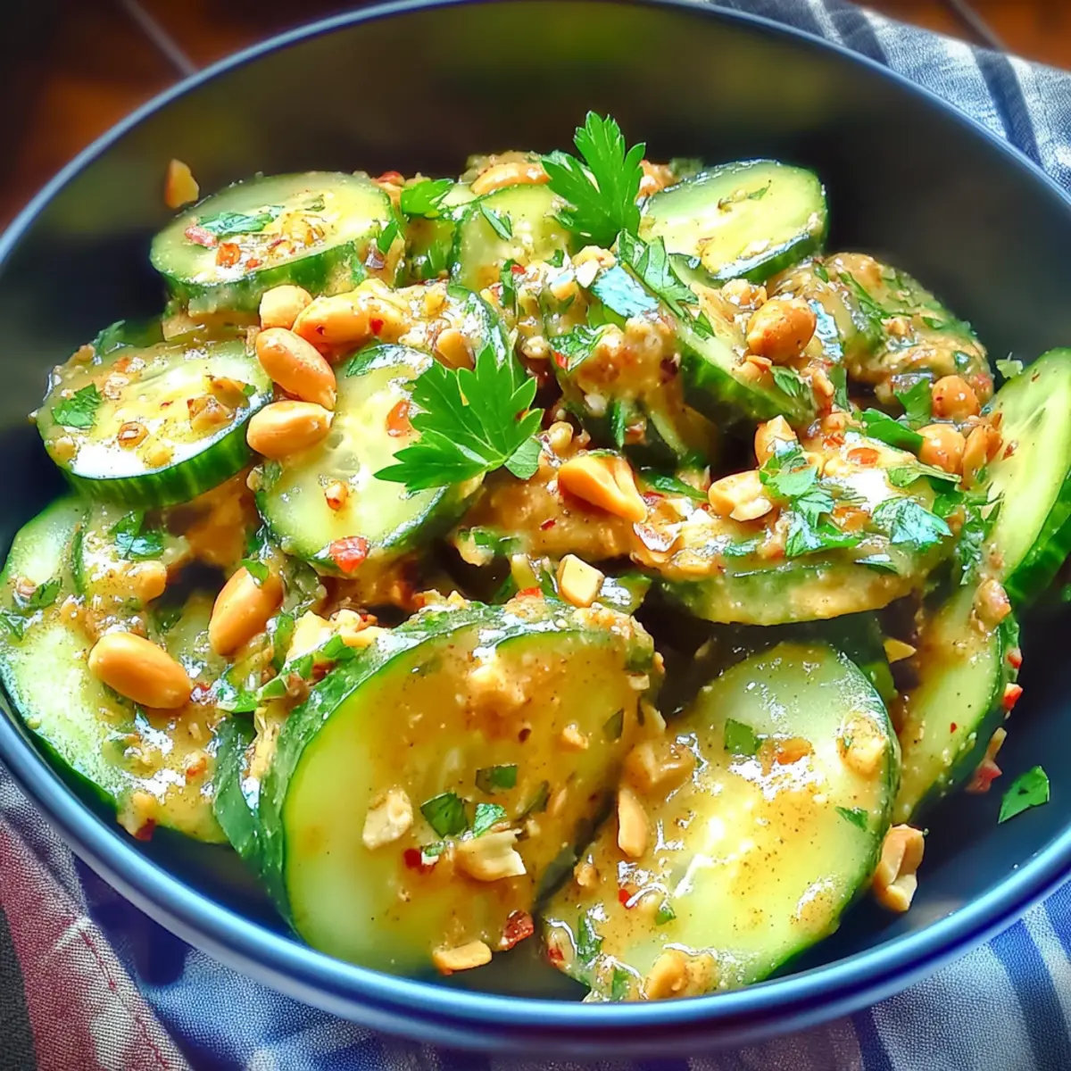 Gluten-Free Spicy Peanut Cucumber Salad for Flavorful Freshness