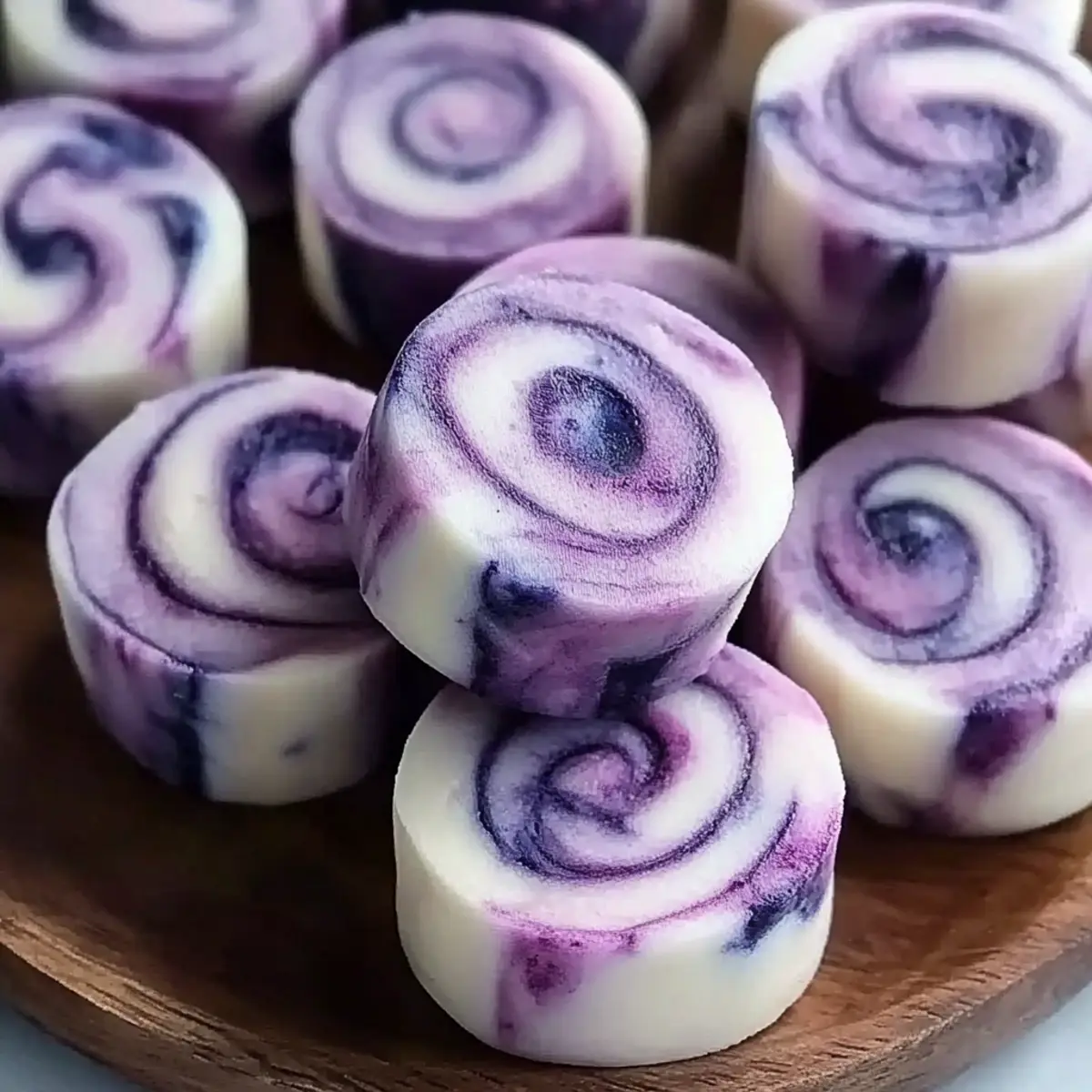 Blueberry Swirl Yogurt Bites: Easy 3-Ingredient Frozen Treats