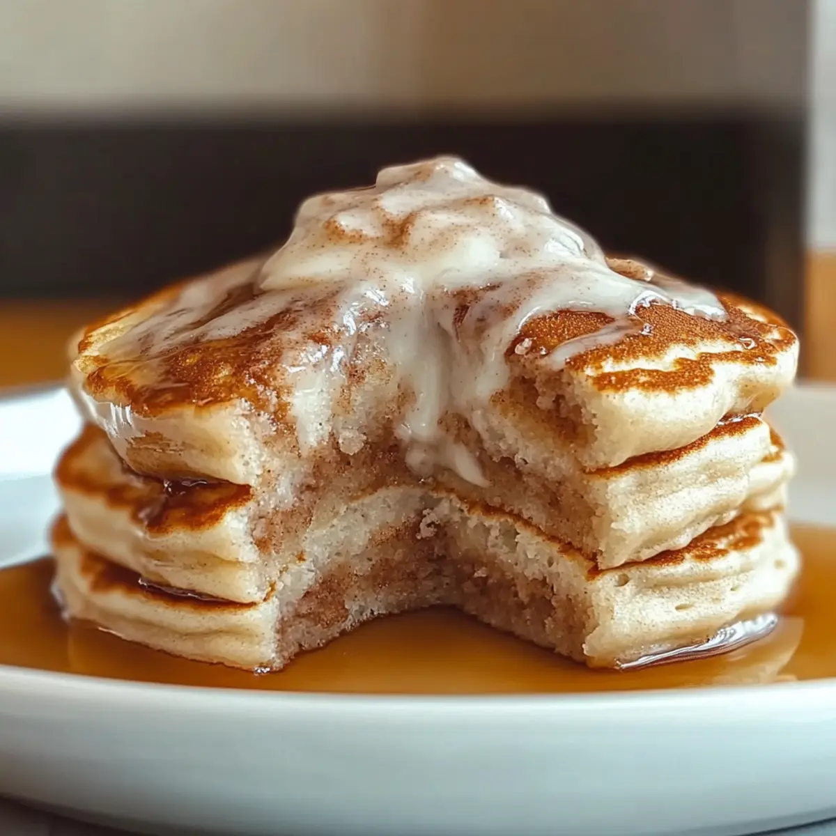Irresistible Cinnamon Roll Pancakes with Creamy Glaze